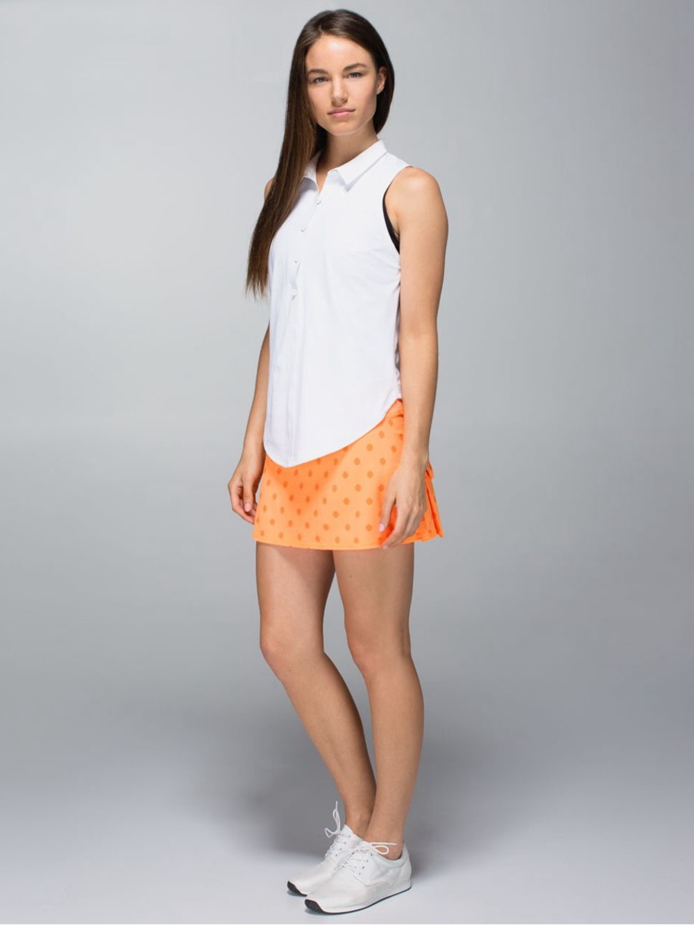 Lululemon Pace Setter Skort *Stripe Dot Creamsicle Pop - Picture 7 of 10